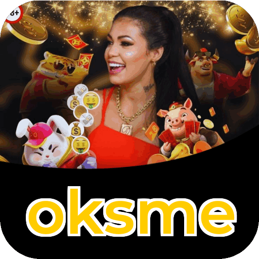 Interface do aplicativo oksme mostrando jogos disponíveis no iOS e Android